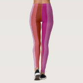 レズビアンのプライドの旗LGBTの縦ストライプ レギンス (裏面)