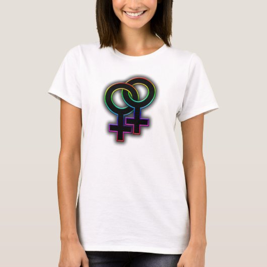 レズビアンのプライド Tシャツ (正面)