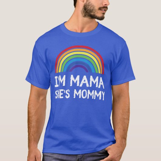 レズビアンのママへのギフト ゲイ プライド LGBT Tシャツ (正面)