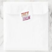 レズビアンの代名詞 They Them ラウンドシール (バッグ)