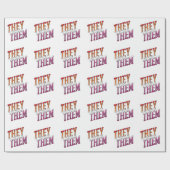 レズビアンの代名詞 They Them ラッピングペーパー (フラット)