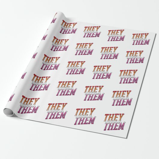 レズビアンの代名詞 They Them ラッピングペーパー (アンロールド)