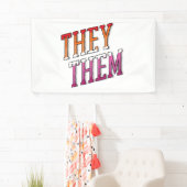 レズビアンの代名詞 They Them 横断幕 (インサイチュ)