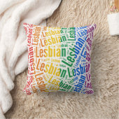 レズビアンの単語パターン色 クッション (ブランケット)