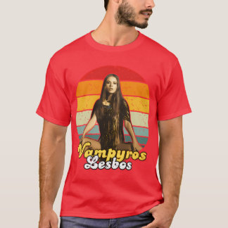 レズビアンの吸血鬼 レトロ映画 Tシャツ