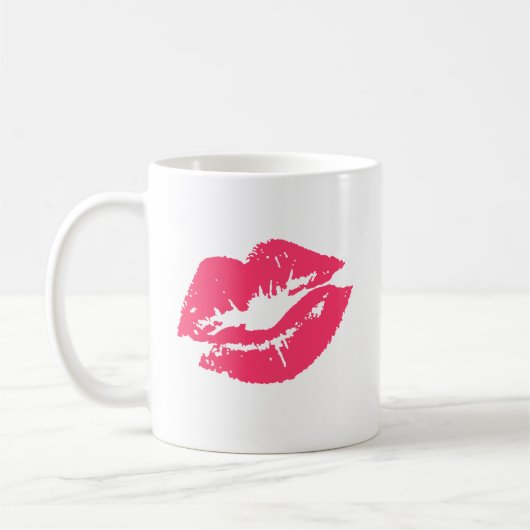 レズビアンの唇の記号 コーヒーマグカップ (左)