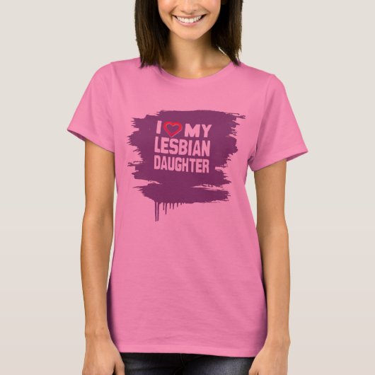 レズビアンの娘大好き - -.png tシャツ (正面)
