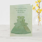 レズビアンの婚約のお祝い-真新しい素朴 カード (黄色い花)