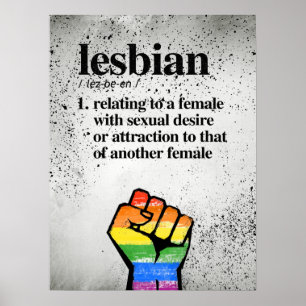 レズビアンの定義 – 定義されたLGBTQ用語 –  ポスター