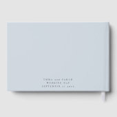 レズビアンの新しいミセス結婚ズを願うダスティブルーの花模様 ゲストブック (裏面)