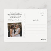 レズビアンの新婚夫人写真夫人ありがとう ポストカード (裏面)