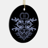 レズビアンの種族のハートのカスタムのオーナメント セラミックオーナメント (右)