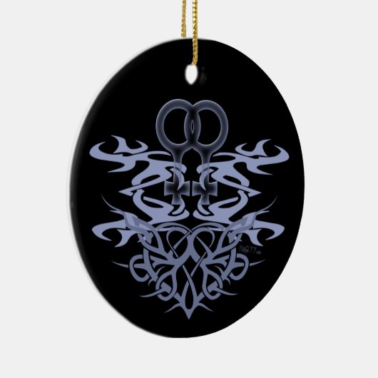 レズビアンの種族のハートのカスタムのオーナメント セラミックオーナメント (右)