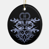 レズビアンの種族のハートのカスタムのオーナメント セラミックオーナメント (左)