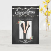 レズビアンの結婚式のお祝いカード カード (黄色い花)