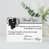 レズビアンの結婚式のキスのサンキューカード サンキューカード (スタンド正面)