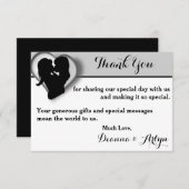 レズビアンの結婚式のキスのサンキューカード サンキューカード (正面/裏面)