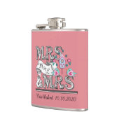 レズビアンの結婚式パーソナライズされたのプレゼント フラスク (左)