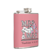 レズビアンの結婚式パーソナライズされたのプレゼント フラスク (右)