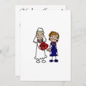 レズビアンの結婚式1の花嫁 招待状 (正面/裏面)