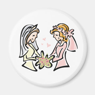 レズビアンの結婚式 マグネット