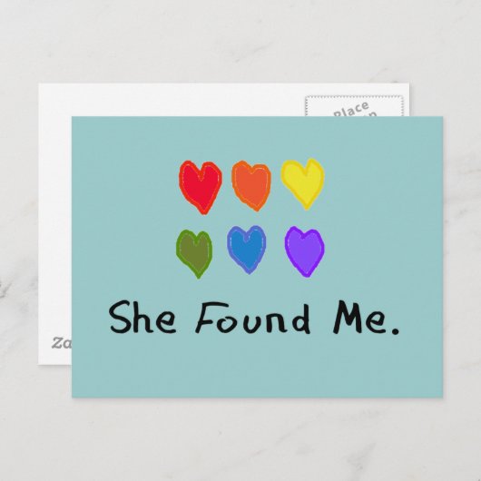 レズビアンの贈り物"彼女は私を見つけた。 ポストカード (正面/裏面)
