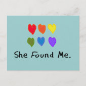 レズビアンの贈り物"彼女は私を見つけた。 ポストカード (正面)