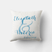 レズビアンの青い私を堅いパーソナライズ握ります クッション (裏面)