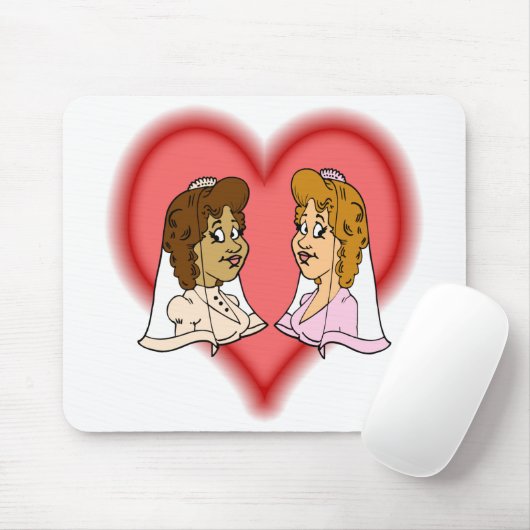 レズビアンのBi人種的なカップル マウスパッド (マウス)