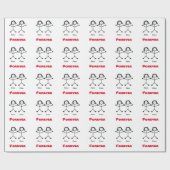 レズビアンのStickmenの結婚祝いの覆い ラッピングペーパー (フラット)