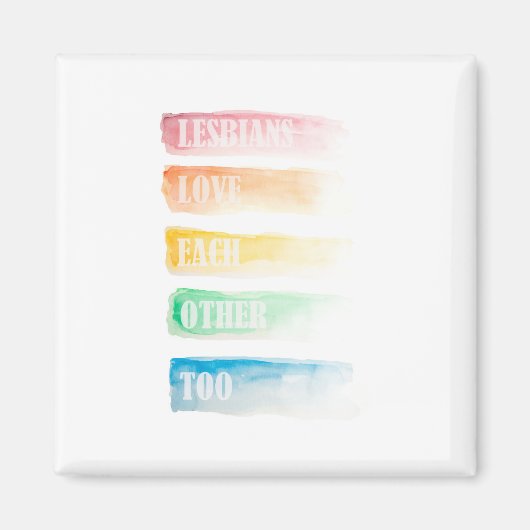 レズビアンはお互いを愛し合い磁石に マグネット (正面)