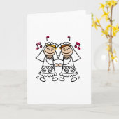 レズビアンは最初に踊ります カード (黄色い花)