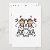 レズビアンは最初に踊ります 招待状 (正面/裏面)