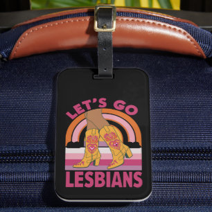 レズビアンを始めよう LGBTQプライド月間カウガール ラゲッジタグ