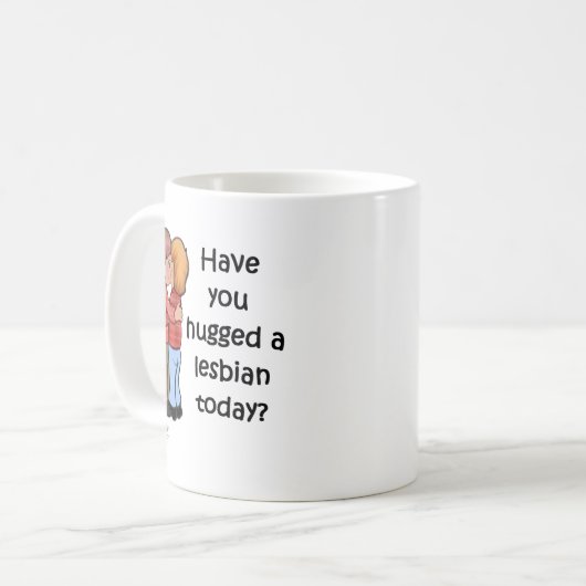 レズビアンを抱き締めて下さい コーヒーマグカップ (正面左)