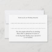 レズビアンカッコいいの結婚猫カワイ結婚トブライド 出欠カード (裏面)