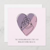 レズビアンカップルのミニマル抽象芸術シルエット シーズンカード (正面/裏面)