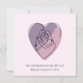 レズビアンカップルのミニマル抽象芸術シルエット シーズンカード (正面)