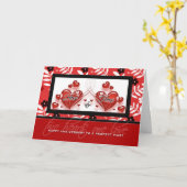 レズビアンカップルアンビナシャル-オールドデザイン カード (黄色い花)