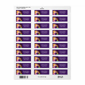 レズビアンカップルキスかわいいカスタム差出人住所 ラベル (フルシート)