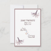 レズビアンカップルダスティブルゴーニュバラ金ゴールドアンパサンド セーブザデート (正面)