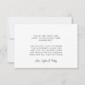 レズビアンカップル婚約発表 カード (裏面)