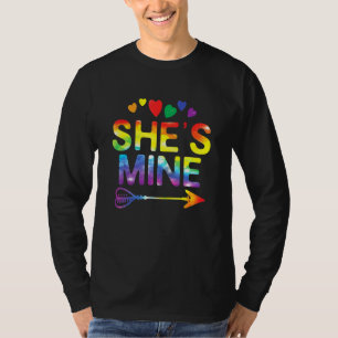 レズビアンカップルShes鉱山マッチングlgbtプライド Tシャツ