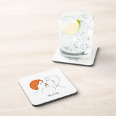 レズビアンキス抽象芸術ラインアートパーソナライズされた コースター (右側)