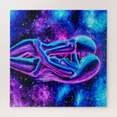 レズビアンキス（青と紫） ジグソーパズル (横)