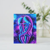 レズビアンキス(青と紫) ポストカード (スタンド正面)