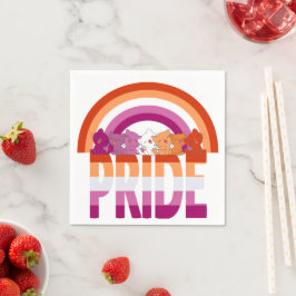 レズビアンキャッツプライド国旗 スタンダードカクテルナプキン