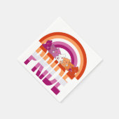 レズビアンキャッツプライド国旗 スタンダードカクテルナプキン (角)