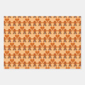 レズビアンクリスマスジンジャーブレッドレディースカップルカスタム ラッピングペーパーシート (正面3)