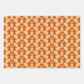 レズビアンクリスマスジンジャーブレッドレディースカップルカスタム ラッピングペーパーシート (正面)